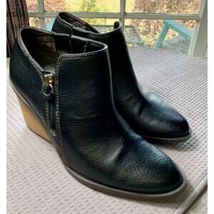 Dr. Scholl's Ladies Black Wedge Ankle Boots Sz 8.5M Energize Foam Technology 545